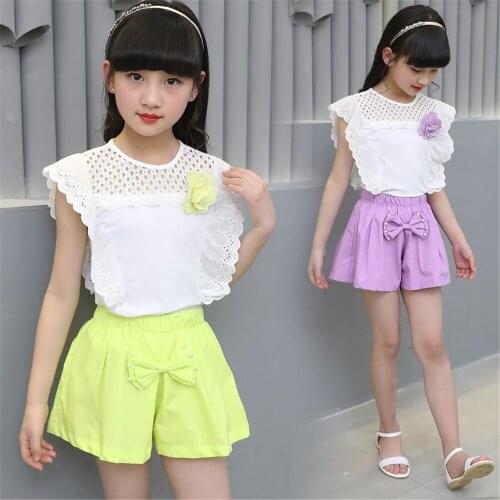 2018 Baby Girls Clothing Sets 2 Pieces Full Sleeve Shirt+Skirt Fashion Dress Three-dimensional FlowerTeenager Cute Girls Clothes