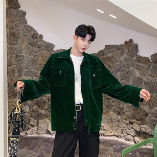 2020 Men Casual Suede Jacket Male Vintage Fashion Streetwear Hip Hop Coat Outerwear Mens Jackets and Coats
