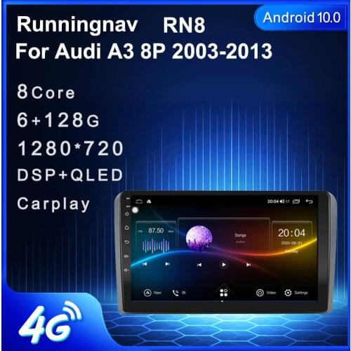 4G LTE Android 10.1 For Audi A3 8P 2003-2012 S3 2003-2013 Multimedia Stereo Car DVD Player Navigation GPS Radio