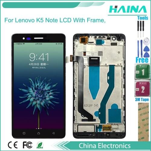 6.0 AAA Qualit For Lenovo K5 Note LCD Display And Touch Screen Digitizer Assembly For Lenovo K5 Note A7020 LCD Free tools
