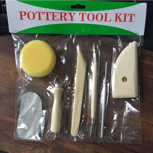 8 pieces Clay sculpture tools pottery clay material school supplies art set art supplies