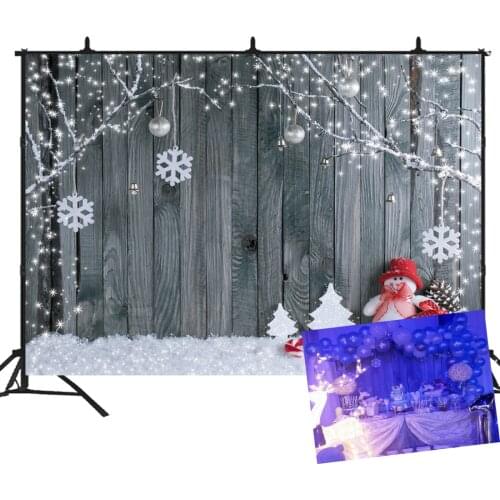 BEIPOTO Christmas Backdrop Snow Floor Photo Backgrounds Wooden Wall Photography Backdrops for Child Photo booth studio B-269
