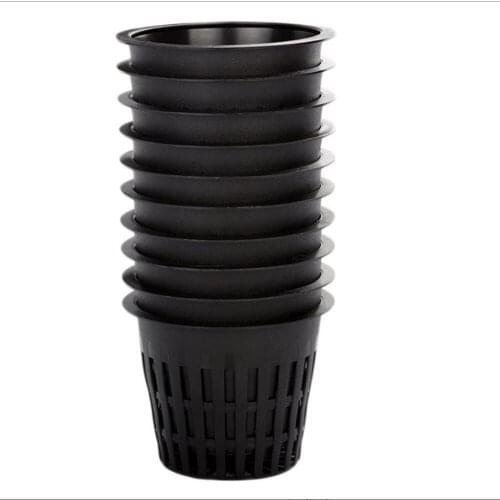 Plant Pots Root Holder Planting Basket Translucent Black Garden Household Plastic Reusable 10pcs PP Heavy Duty Net Cups