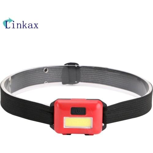 Mini COB LED Headlight Headlamp Head Lamp Flashlight 3xAAA battery Torch Camping Hiking Fishing Light