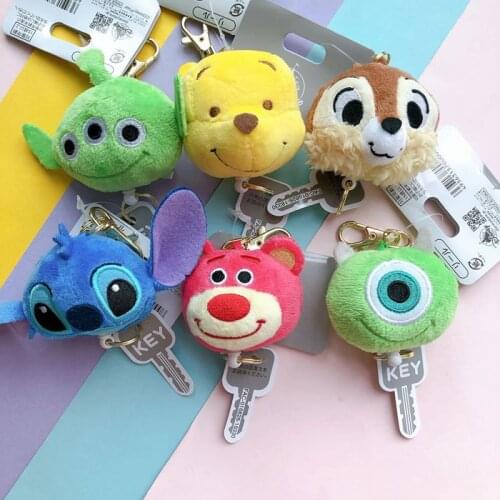 Cartoon Stitch Squirrel Strawberry Bear Small Pendant Keychain Stuffed Toys Plush Birthday Christmas Gift Toy #2427