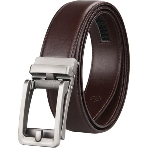 Famous Brand Black Belt Men Top Quality Luxury Leather Belts for Men Strap Male Metal Automatic Buckle Adjustable Belt