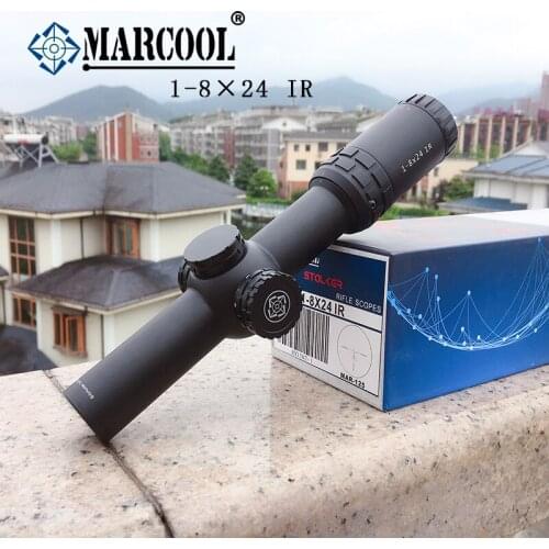 Marcool 1-8x24 IR Riflescope Adjustable Red Dot Hunting Light Tactical Scope Reticle Optical Rifle Scope Fast Focus