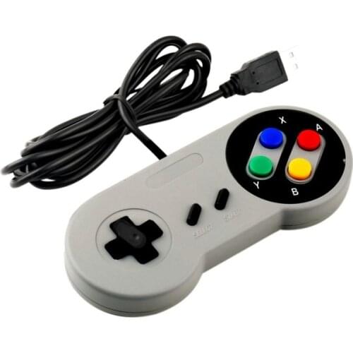 Wholesale Wired USB Controller Gamepad Joystick for PC Computer LaptopWhite Color for SNES Windows PC for/-MAC Replacement