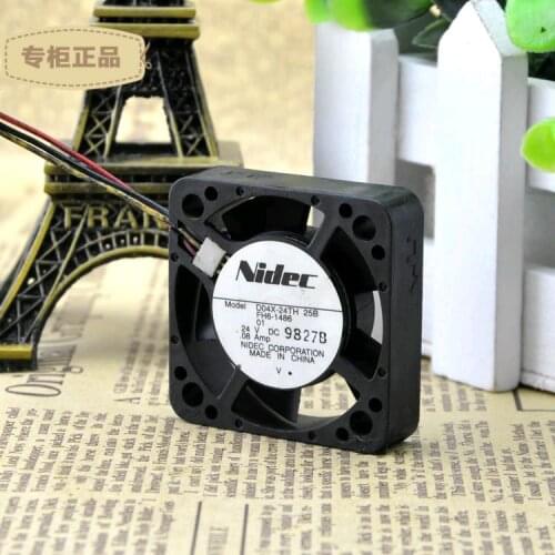 Original Japan FOR Nidec 4010 24V 0.08A 3 Line Copier Cooling Fan D04X-24TH 25B