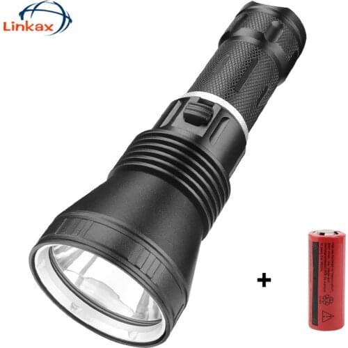 P50 Super Powerful LED Flashlight Tactical Torch Waterproof Ultra Bright Lantern by 26650 Battery Powered Camping Hand Lamp