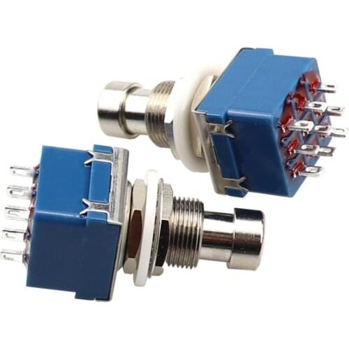 5Pcs/Lot 3PDT 9 Pin Electric Guitar Effector Foot Switch For DIY Guitar Effects Pedal