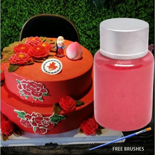 10g Edible Gold Powder Rose Red Powder Cake Fondant Chocolate Decoration Powder Pearl Baking Color Dust Edible Glitter Powder