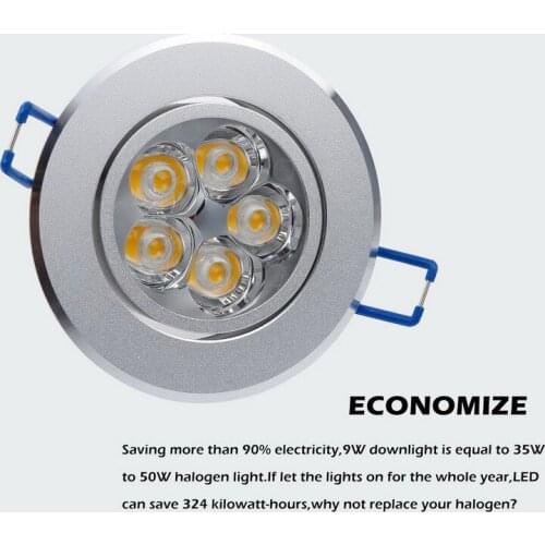 9W-21W 110V /220V LED Ceiling Downlight Non Dimmable LED Downlight Warm/Cool White LED Ceiling Lamp Home Indoor Lighting