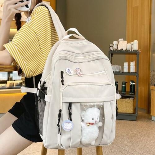 DIEHE New Waterproof Nylon Backpack Men and Women Large Capacity Multi-pocket Travel Bag College Couples Schoolbag Book Mochila