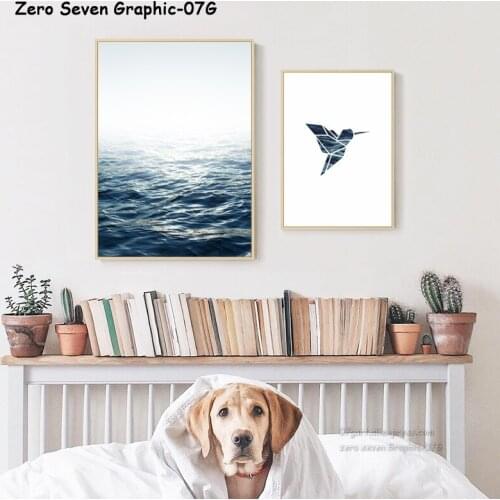 Nordic Decoration Ocean Birds Silhouette Canvas Poster And Print Wall Art Painting Canvas Picture For Home Decoration