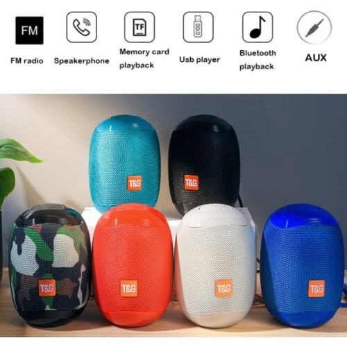 TG529 New Handheld Bluetooth Compatible Speaker TWS Wireless Mini Column Outdoor Waterproof Speaker Subwoofer Stereo Loudspeaker