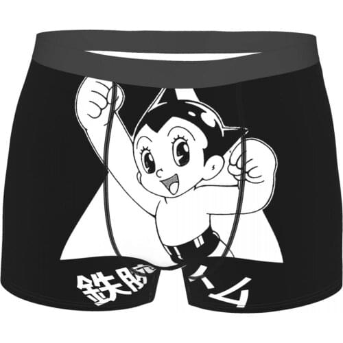 Mighty Atom Tetsuwan Atom Japenese Anime Underpants Breathbale Panties Man Underwear Ventilate Shorts Boxer Briefs