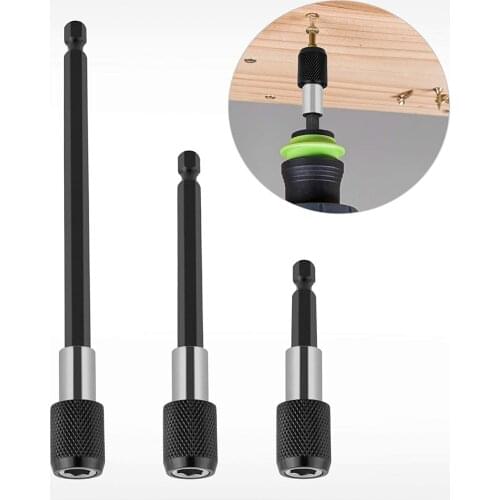 Hex Shank Bit Extension Screw Electric Drill Tip Drill Screwdriver Bit Holder Chuck Adapter Quick Release Conversion Post 1/4