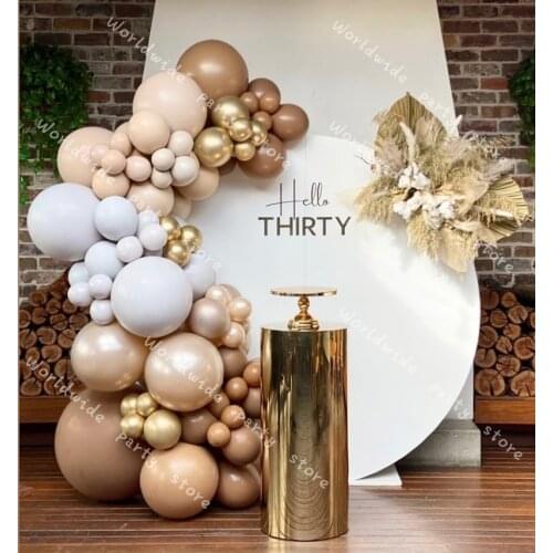 DIY Double Apricot Balloons Garland Arch Kit Coffee Balloon Latex Gray Globos Birthday Wedding Baby Shower Party Kids Toys Decor