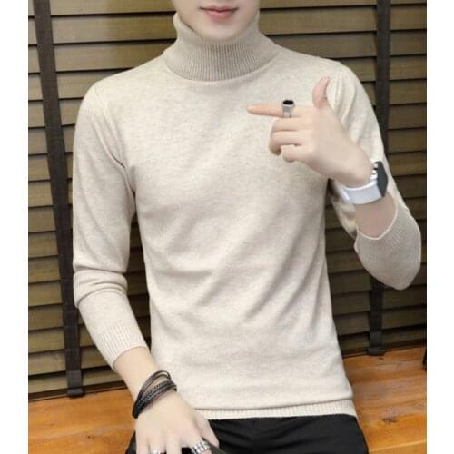 Winter Thick Warm High Neck Thick Warm Sweater Men Turtleneck Mens Sweaters Slim Fit Pullover Men Knitwear