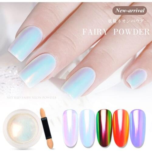 0.2g/box Shell Mermaid Pearl Mirror Effect Glitter Powder Fairy Rainbow Nail Art Decorations Manicure Polish Design Pigment Dust