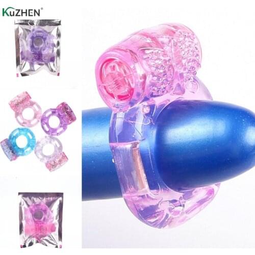 1PC Sex Toy Butterfly Vibrating Penis Cock Ring Premature Ejaculation Lock Collar Delay Party Erotic Toys Products For Male