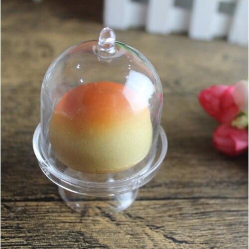 100pcs Transparent Mini Cake Stand Plastic Wedding Favor Boxes Cake Boxes Cup Cake Stand Boxes Free Ship Size 8x5.5cm