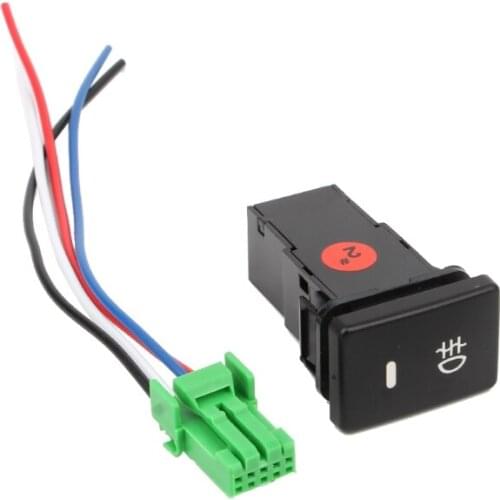 DC12V Rear Fog light Push Switch 4 Wire Button for toyota Camry Corolla