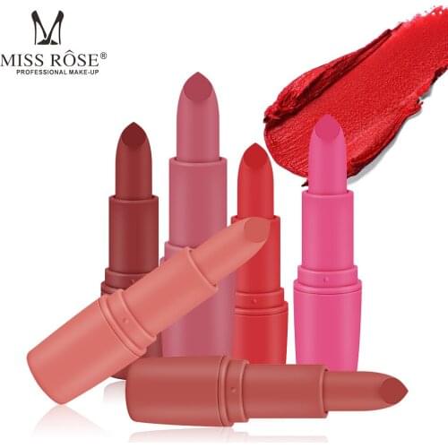 2pcs MISS ROSE Matte Lipstick Hot Bullet Lipstick Waterproof/Water-Resistant Moisturizer Cosmetic Gift for Women Hot Selling