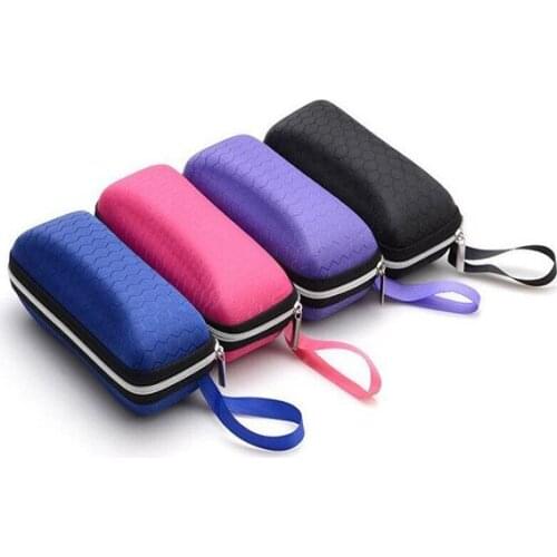 5color Rectangle Sunglasses Case pressure-proof Crush Resistance Small Hard Eye glasses Eyewear Protector Box with lanyard
