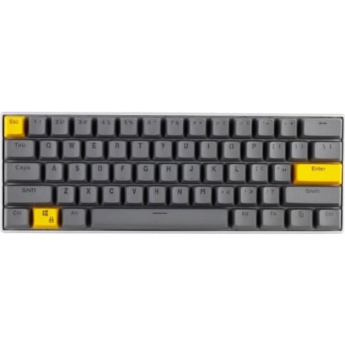 61 Keys PBT Doubleshot Backlit Keycaps Set OEM Profile for ANSI MX Mechanical Gaming Keyboard GH60 RK61/ALT61/Annie/poker GK61