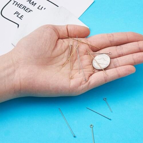 640pcs/Set 304 Stainless Steel Eye Pins Head Pins and Ball Head Pin for DIY Earring Necklace Jewelry Making Accessories Supplies