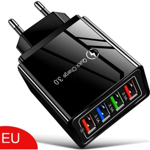 Quick Charge 3.0 For iPhone Charger Wall Fast Charging For Samsung S10 S9 S8 Plug Xiaomi Mi Huawei Mobile Phone Chargers Adapter