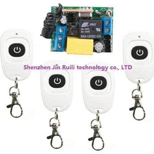 Wireless remote controlling switch RF AC 220 V 10 A 1CH 4* Transmitter 1* Receiver Momentary. Toggle .Latched Adjustable