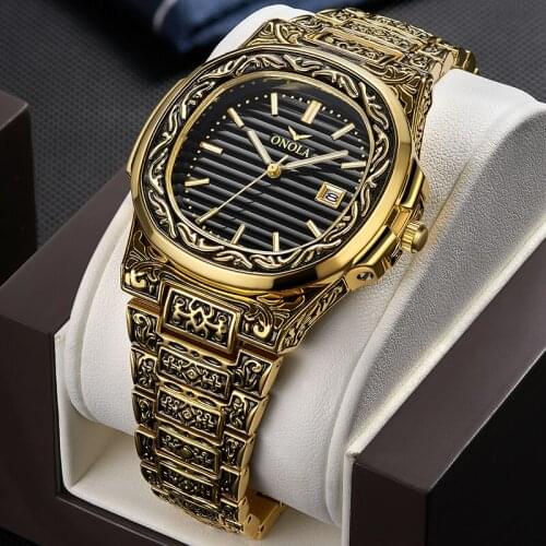 Men Watches Luxury Brand New Fashion Stainless Steel Gold Watch Mens Business Wristwatch Sport Women Quartz Clock Zegarek Meski