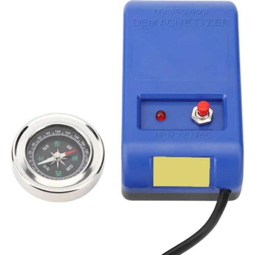 Hand Tool Set Electrical Demagnetizer Tools + Compass Set for Watch Repair Degausser 110V to 220V Repair Tool Set