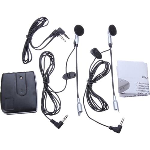 Motorcycle Front Rear Seat Intercom Headset Durable Backseat Intercom Earphones In Front Of Motorcycles (Free Of 2*AAA Battery)