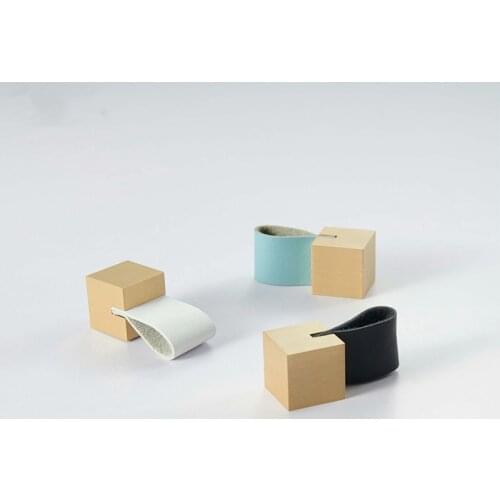 Leather Handles for Furniture Brass Drawer Knobs Kitchen Cabinet Handle Cupboard Pulls