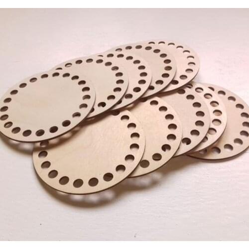 Round 50pcs10cm/3,94in bottoms for Crochet basket bottoms Wooden bottom knitting