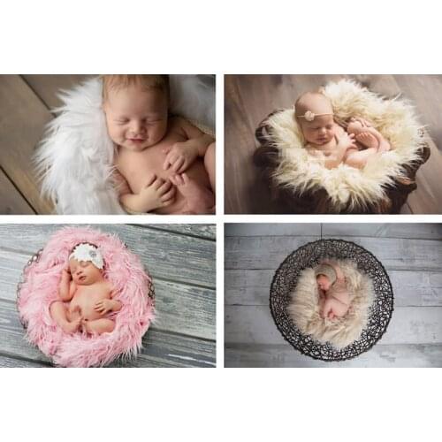 11 Colors New Fashion Baby Girl Boy Newborn Unisex Infant Blanket Long Wool Filler Wrapped Blanket Photography Props Bottoms