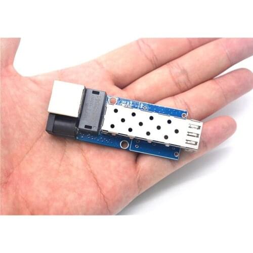 Plexda 10/100/1000M SFP slot Mini fiber media converter 10/100/1000Base-TX to 1000Base-FX PCBA board (FMC-GE8213-MIN)