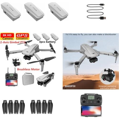 7.4V 2200mAh Battery Propeller And Arm With Motor For KF102 5G 8K GPS 2-Axis Gimbal RC Drone KF102 Pro battery Accessories