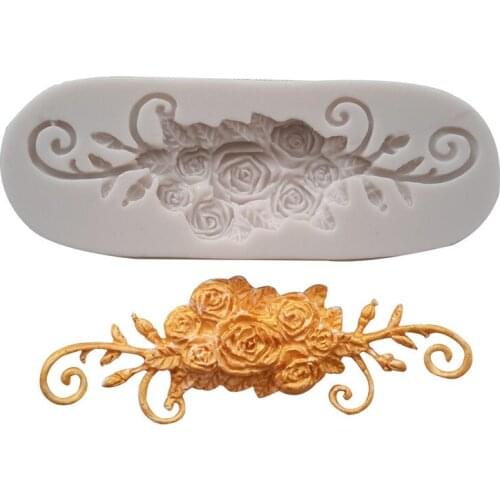 Relief Flower Cluster Silicone Mold Fondant Mould Cake Decorating Tools Chocolate Gumpaste Mold, Sugarcraft, Kitchen Accessories