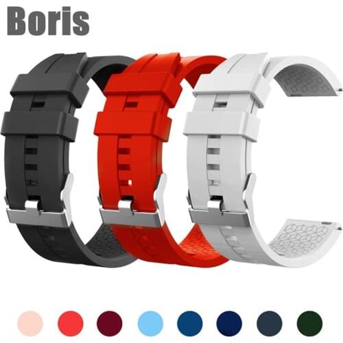 20mm Soft Silicone Strap For Samsung Gear S2 For Samsung Galaxy Watch 42mm Watchband For Huawei Watch 2 Band For Amazfit Bip