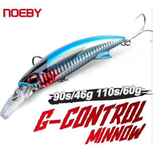 NOEBY 90mm/46g 110mm/60g Sinking Minnow Artificial Baits Long Casting Fishing Lures Goods NBL1907