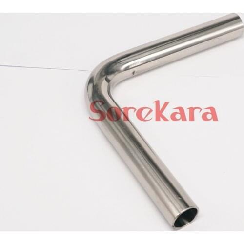 19mm O/D 304 Stainless Steel Sanitary Weld 90 Degree Elbow Tube Butt Pipe Fitting Straight pipe length 100mm