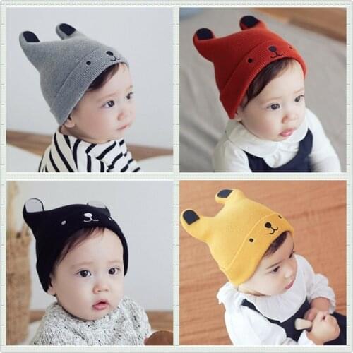 Cartoon Bear Hat for Kid 2019 Winter Baby Toddler Girl Boy Warm Cute Beanie Beanie Hat Cap Accessories Baby Hat