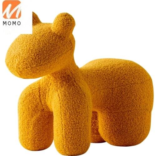 Pony Chair Cartoon Animal Low Stool Designer Creative Wing Chair Childrens Plastic Chair