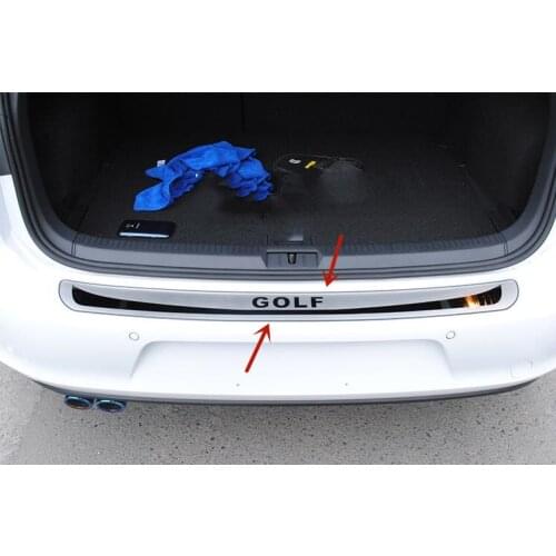 For Volkswagen Golf 6 2009-2013 stainless steel Trunk door sill protection plate Anti-scratch protection car styling