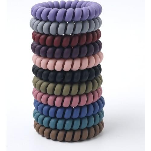 1PC 5.5CM Child Girls Telephone Cord Elastic Ponytail Holders Hair Ring Accessories Fashion Women Rubber Bands Tie Gum
